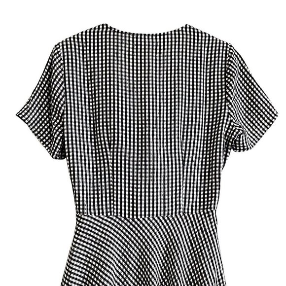 Solid & Striped Gingham Daisy Cut-out Dress Size L, New, Black/White - Picture 9 of 16